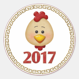 2017 Jaar van de Haan Ronde Sticker