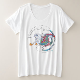 2017 Mink Mode Hippicorn Dames T-shirt Plus 3