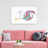2017 Mink Nest Hippicorn Canvas Print (Insitu (Woonkamer))