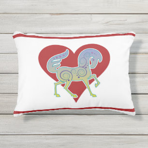 2017 Mink Nest Runequine Heart OutdoorPillow Buitenkussen