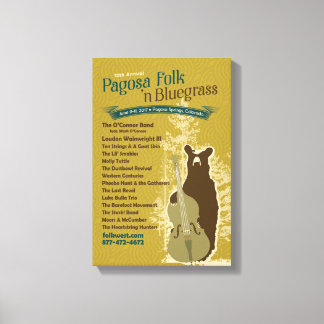 2017 Pagosa Folk 'N Bluegrass Poster Canvas Afdruk