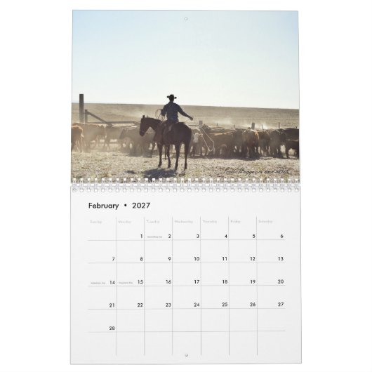 2017 Rocking Lazy A Calendrier de la photographie (Feb 2027)