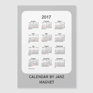 2017 Silver Holiday Agenda van Janz 5x7 Magnet
