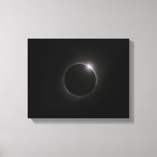 2017 Solar Eclipse - Bailey's Beads Canvas Afdruk
