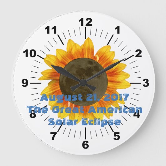 2017 Solar Eclipse, Sunflower Edition Grote Klok (Voorkant)