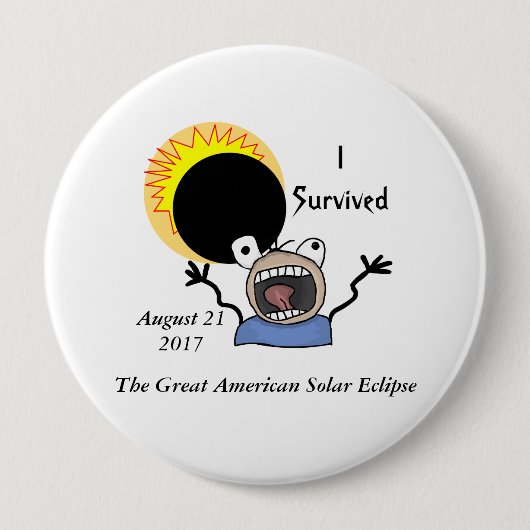 2017 Solar Eclipse Survival Edition Ronde Button 4,0 Cm (Voorkant)