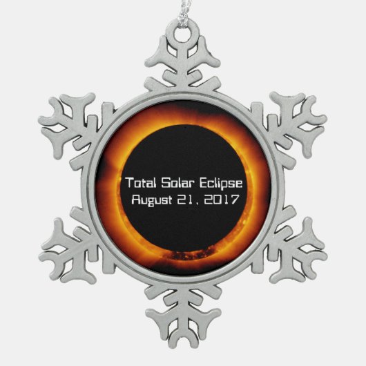 2017 Totaal zonnepanelen Tin Sneeuwvlok Ornament (Voorkant)