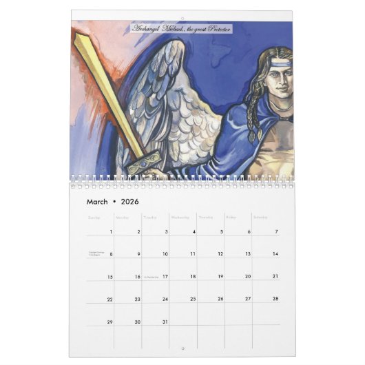 2017 un calendrier d'ange - milieu (Mar 2026)