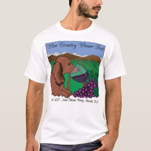 2017 Wine Country Wiener Fest T-shirt op wit