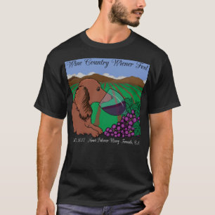 2017 Wine Country Wiener Fest T-shirt op zwart