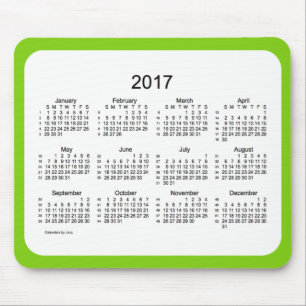 2017 Yellow Green 52-weekagenda van Janz Muismat