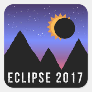 2017 Zonsverduistering Thema Stickers