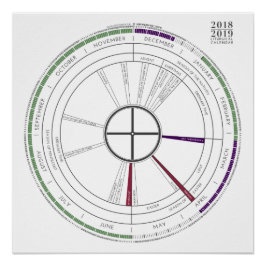 2018-2019 Square Liturgical Calendar NEW! Perfect Poster