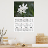 2018 Agenda White Daffodils Foto Poster (Keuken)