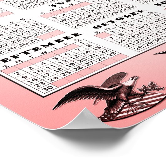 2018 All American Calendar Poster (Hoek)