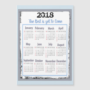 2018 Calendar Magnetic Card voor uw koelkast