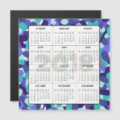 2018 Calendar Square Magnetic Blue Stippen (Voorkant / Achterkant)