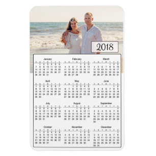 2018 Calendrier Personnalisé Couple Photo Magnet