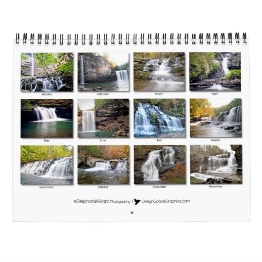 2018 cascades de calendrier du Tennessee (Dos)