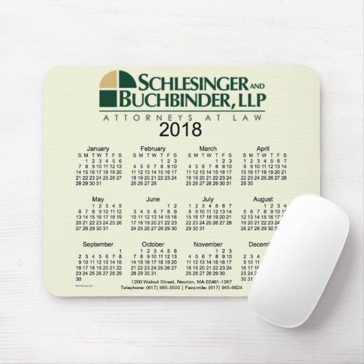 2018 Custom Design Business Calendar van Janz Muismat (Met muis)