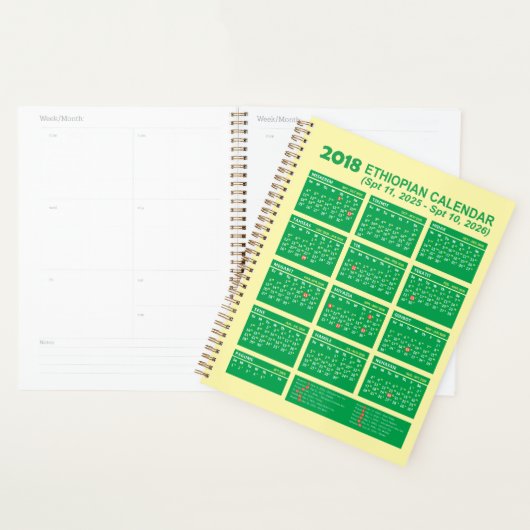 2018 Ethiopische kalender Converter en Planner (Display)