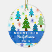 2018 Familiereünie Kerstboom Keepsake Gift Keramisch Ornament (Links)