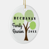 2018 Familiereünie Whimsical Tree Kerstcadeau Keramisch Ornament (Rechts)