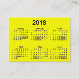 2018 Geel 52-wekenkalender door Janz Visitekaartje