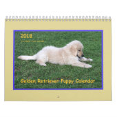 2018 Golden Retriever Puppy Calendar Kalender (Hoes)