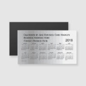 2018 Grijze tinten Kalender door Janz Magnet (Voorkant / Achterkant)