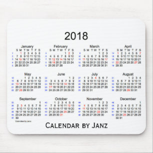 2018 Holiday 52 weken Witte Agenda van Janz Muismat