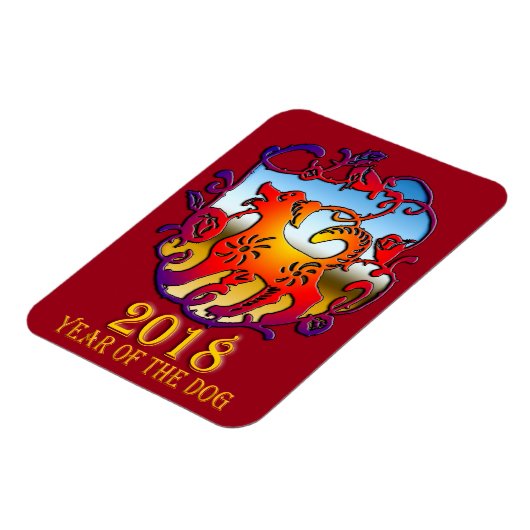 2018 Jaar van de hond Magneet (Linkerzijde)
