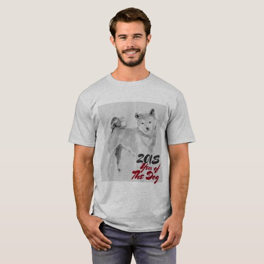 2018 Jaar van het schilderij G Mannen Shirt (Voorkant volledig)