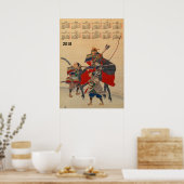 2018 kalender Japanse Samurai Poster (Keuken)