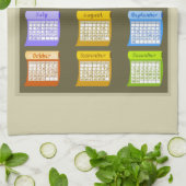 2018 Kalenderbouten van keukenhanddoek van textiel (Gevouwen)