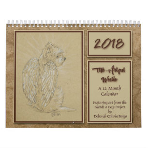 2018 le Westie astucieux calendrier de 12 mois par