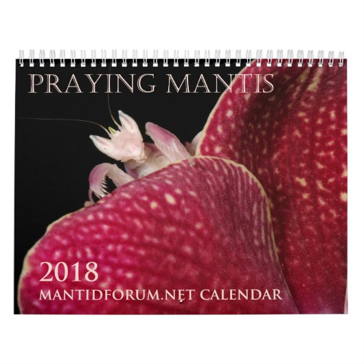 2018 Mantidforum.net Wall Calendar (Alternatief) Kalender (Hoes)