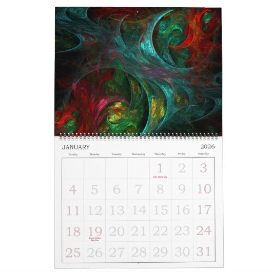 2018 Moderne Abstracte kunst Kalender (Jan 2026)