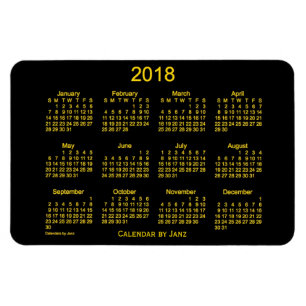 2018 Neon Gold Agenda van Janz 4x6 Magnet Magneet
