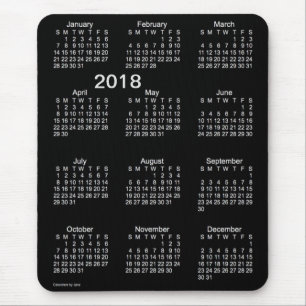 2018 Neon White — grote afdrukagenda van Janz Muismat