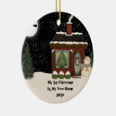 2018 Nieuw kerstfeest Keramisch Ornament (Rechts)