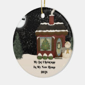 2018 Nieuw kerstfeest Keramisch Ornament (Links)