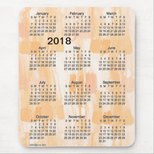 2018 Oranje lampjes Grote afdrukagenda van Janz Muismat