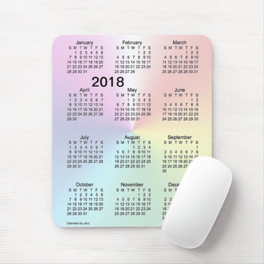 2018 Shimmer Large Print Calendar van Janz Muismat (Met muis)