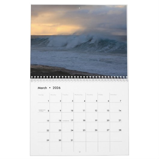2018 Twaalf-maandkalender - Verschillende strand s Kalender (Mar 2026)