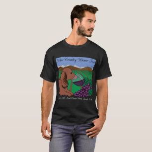 2018 Wine Country Wiener Fest T-shirt op zwart