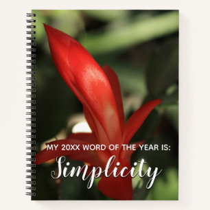 2018 Woord van het Jaar Eenvoud, Kerst Cactus Notitieboek