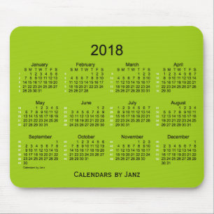 2018 Yellow Green, 52 weken agenda van Janz Muismat