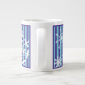 2018 Zebra kerstblauwe jumbo mok (Achterkant)