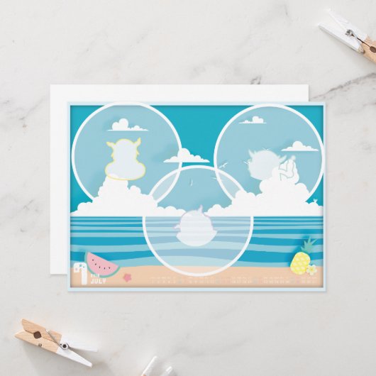 2019カレンダー7月 KAART (Voorkant / Achterkant in situ)